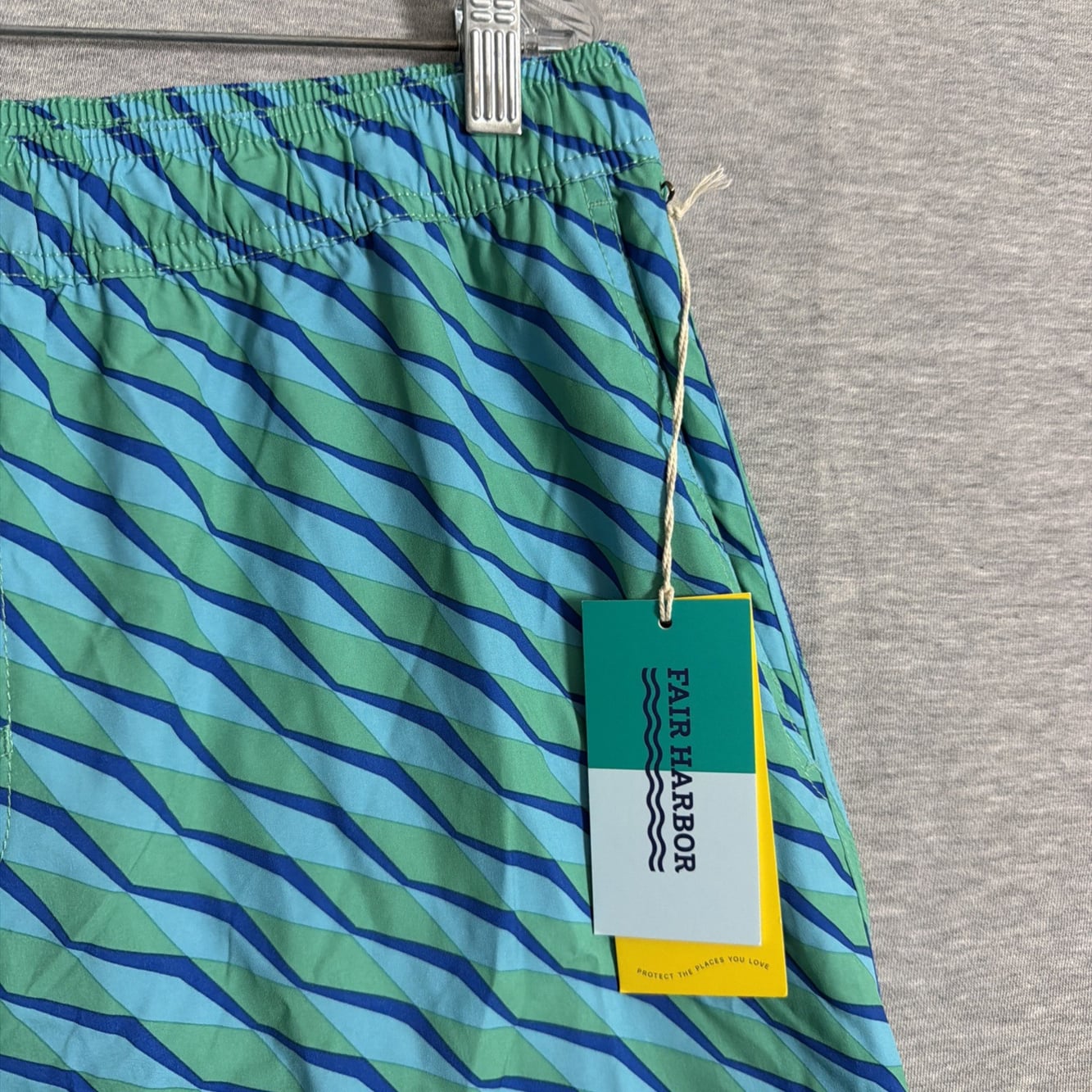 Nwt Fair Harbor Men's 2xl Green Seabay Lined Mastos Anchor Swim Trunks 8" — image 3 of 8